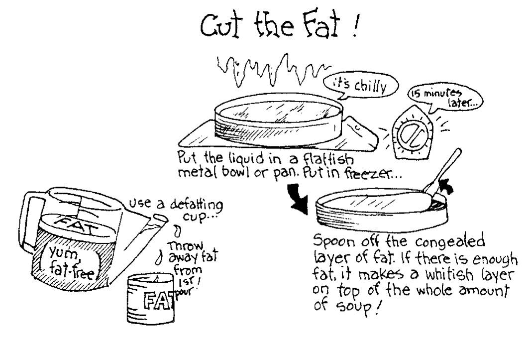 Figure 14-2: Defatting your chicken broth.